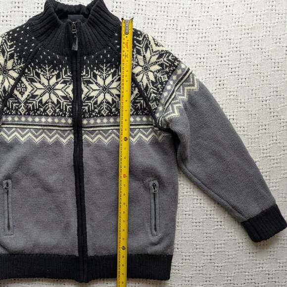 ICEWEAR Iceland 100% Worsted Wool Full Zip Sweater Jacket Lined Women L Men S/M - Picture 4 of 8